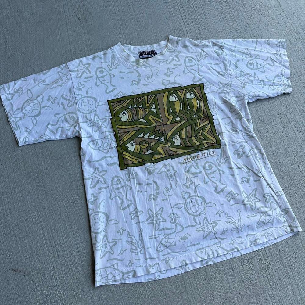 VINTAGE Fish Nature Wildlife AOP Graphic Tee